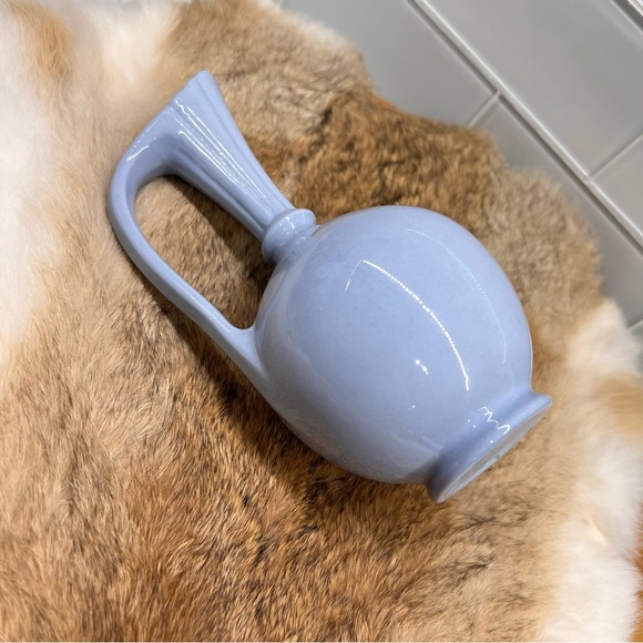 Baumann Ceramics Flower Vase with Handle Glossy Finish, Floral Painted MCM Style - Picture 8 of 12